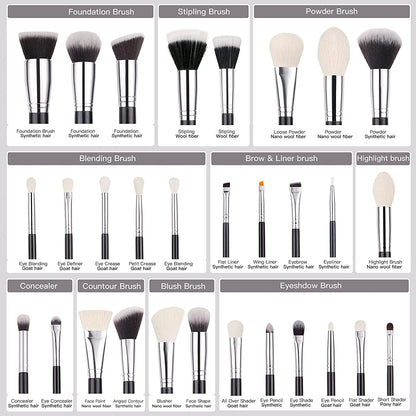 BEILI Professional Makeup Brushes Set 30 Pcs