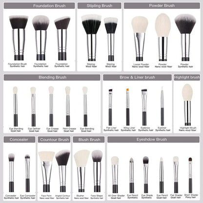 BEILI Professional Makeup Brushes Set 30 Pcs