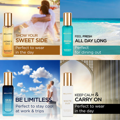 Bellvita Luxury Unisex Perfume Gift Set - 4 x 20ml