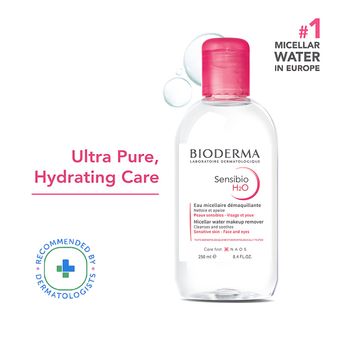 Bioderma Dermatological Micellar Water Sensibio H2O - Gently Removes Makeup Prevents Clogged Pores (250ml)