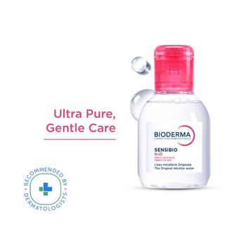 Bioderma Dermatological Micellar Water Sensibio H2O - Gently Removes Makeup Prevents Clogged Pores (100ml)
