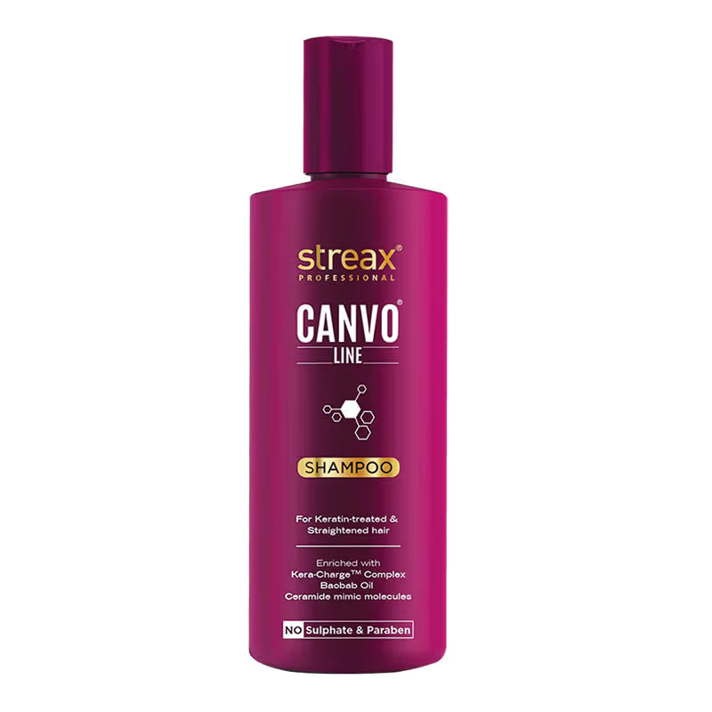 Streax Professional Canvo Line Keratin - Treated & Straightened Hair Shampoo