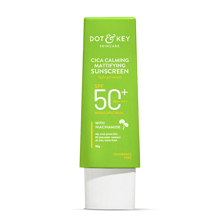 Dot & Key Cica Calming Mattifying Sunscreen Niacinamide SPF 50+ PA++++ For Oily Acne Prone & Sensitive Skin Light Gel Cream  (50g)