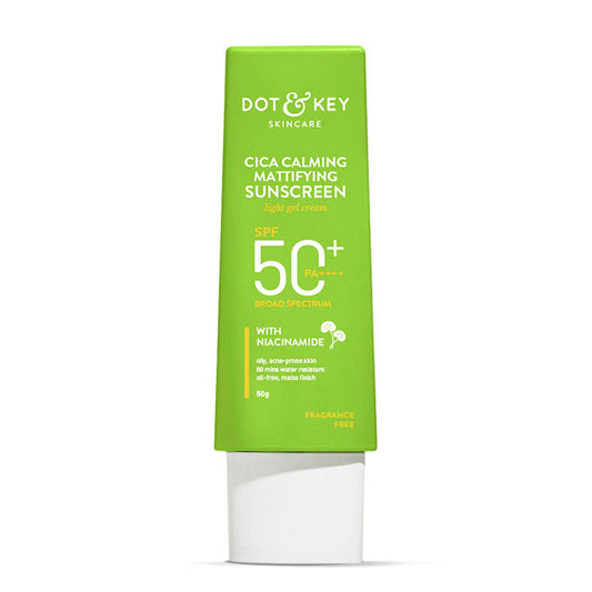 Dot & Key Cica Calming Mattifying Sunscreen Niacinamide SPF 50+ PA++++ For Oily Acne Prone & Sensitive Skin Light Gel Cream  (50g)