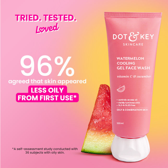 Dot & Key Watermelon Cooling Gel Face Wash – Hydrate & Refresh Your Skin (100ml)