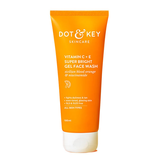 Dot & Key Vitamin C + E Super Bright Gel Face Wash – For Radiant, Glowing Skin (100ml)