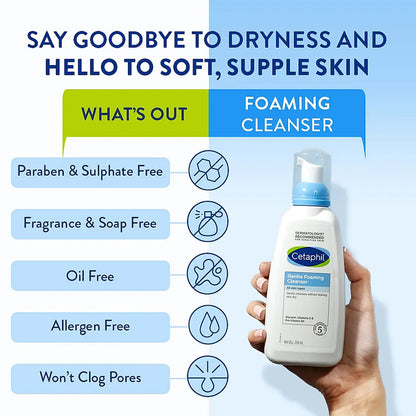 Cetaphil Gentle Foaming Cleanser For All Skin Types (236ml)