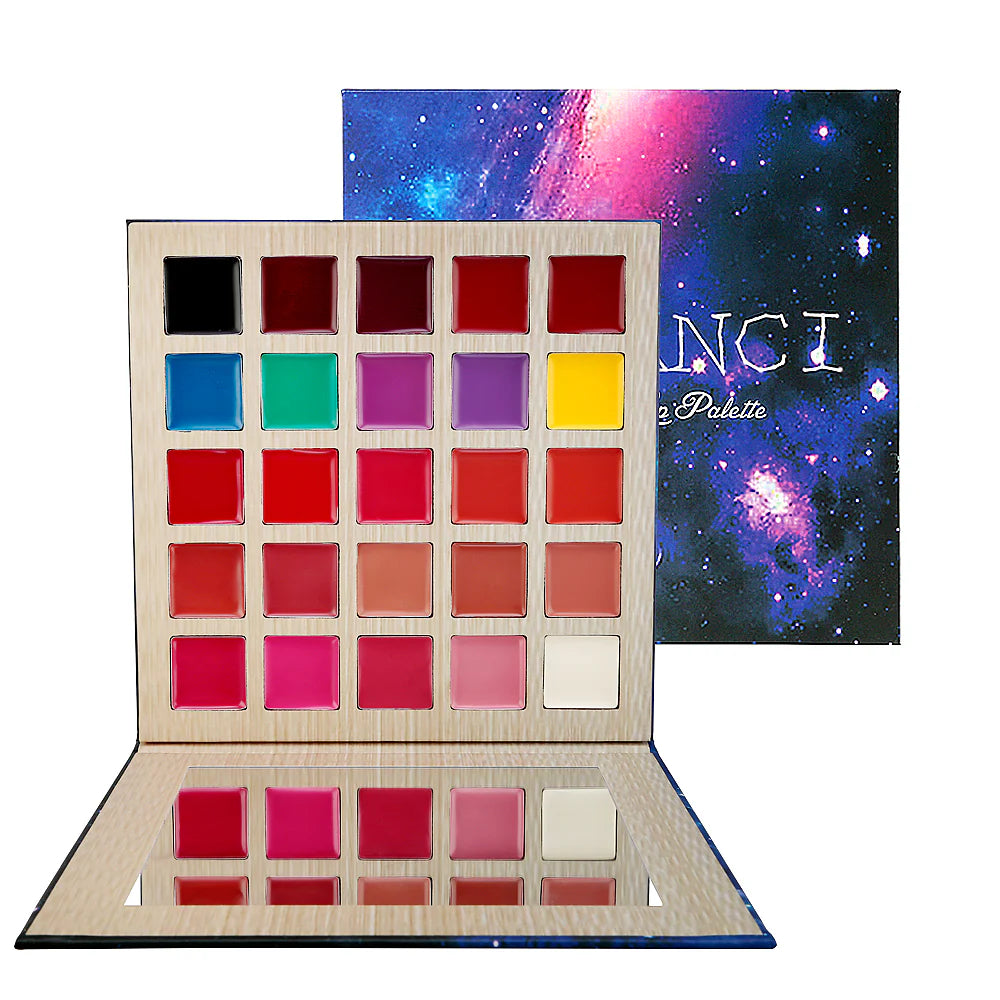 DE’LANCI 25‑Color Matte Multishade Lip Palette