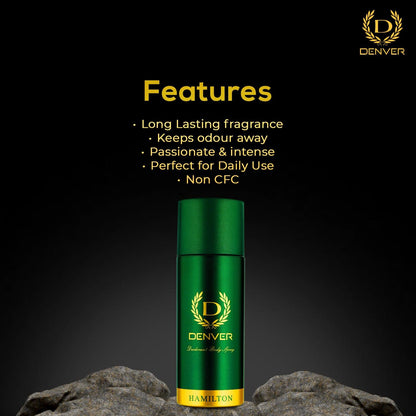 Denver Hamilton Deodorant Body Spray for Men 165ml