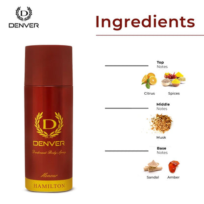 Hamilton Honour Deodorant Body Spray for Men (165ml)