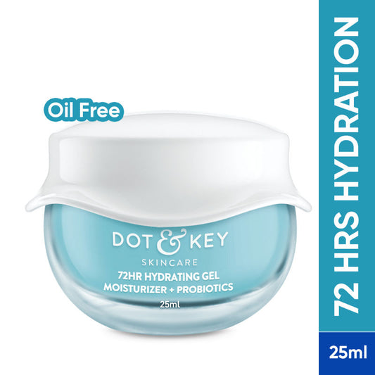 Dot & Key 72Hr Hydrating Lightweight Gel Face Moisturizer With Hyaluronic Acid & Probiotics (25ml)