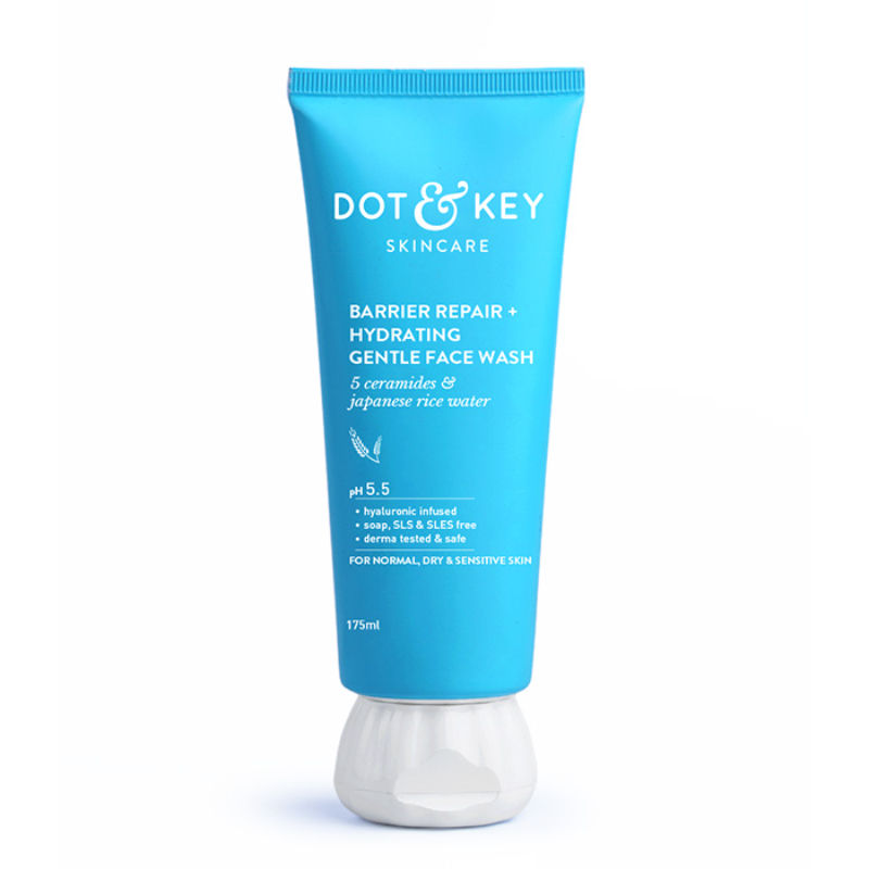 Dot & Key Barrier Repair Hydrating Face Wash – Gentle Cleanser for Dry & Sensitive Skin (175ml)