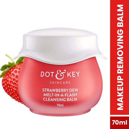 Dot & Key Strawberry Dew Deep Cleansing Balm For Face, Lip & Eye Waterproof Makeup Remover (70ml)