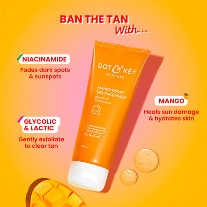 Dot & Key Mango Detan Gel Face Wash (100ml)