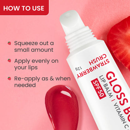 Dot & key Gloss Boss Brightening Lip Balm Vitamin C+E SPF 50 Strawberry Crush (12 g)