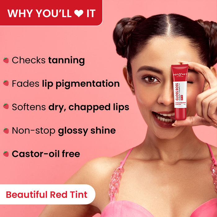 Dot & key Gloss Boss Brightening Lip Balm Vitamin C+E SPF 50 Strawberry Crush (12 g)