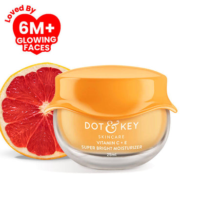 Dot & Key Vitamin C + E Super Bright Face Moisturizer For Glowing Skin, Fades Dark Spots (25ml)