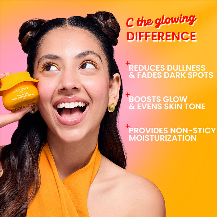 Dot & Key Vitamin C + E Super Bright Face Moisturizer For Glowing Skin, Fades Dark Spots (25ml)