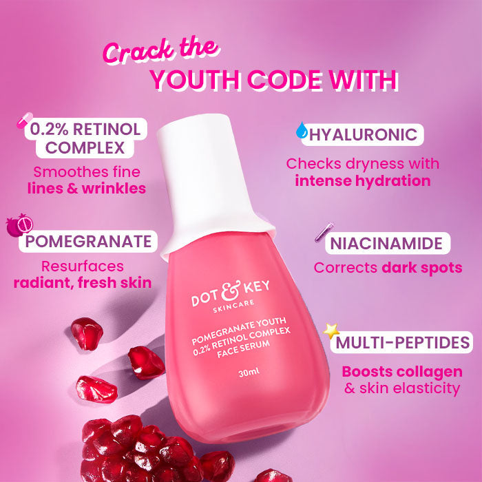 Dot & Key Pomegranate Youth 0.2% Retinol Complex Face Serum (30ml)
