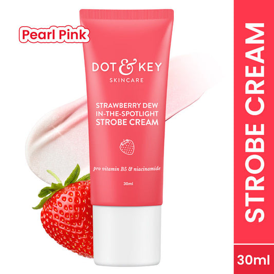 Dot & Key Strawberry Dew In-The-Spotlight Strobe Illuminating Cream + Moisturizer With Hyaluronic Pearl Pink (30ml)