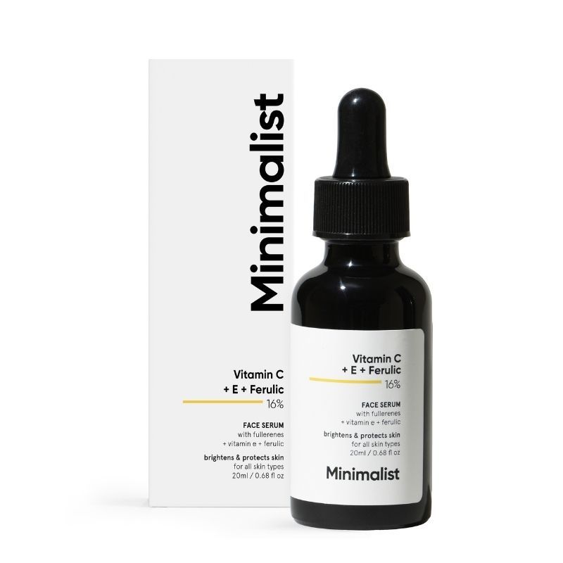 Minimalist Vitamin C + E + Ferulic 16% Serum – Brighten & Protect Skin (20ml)