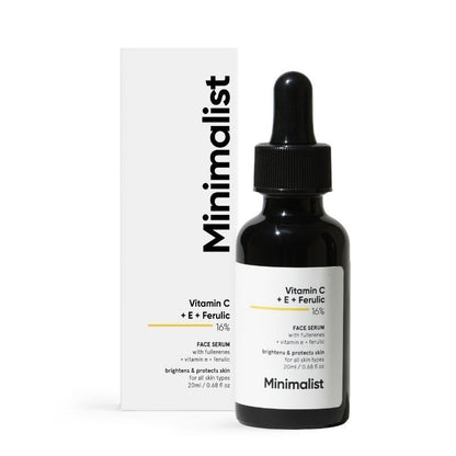 Minimalist Vitamin C + E + Ferulic 16% Serum – Brighten & Protect Skin (20ml)