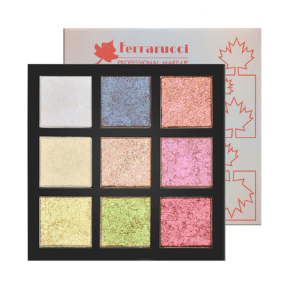 Ferrarucci Holographic Palette – Shimmering Highlighter & Eyeshadow Kit 002