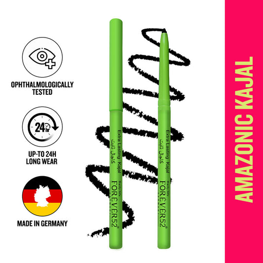 Forever 52 Amazonic Extra Lasting Kajal – Intense Black, Smudge-Proof & Long-Lasting