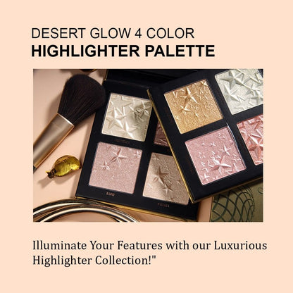 Forever 52 Desert Glow 4 Color Highlighter Palette - DGH003 (5.3 g)