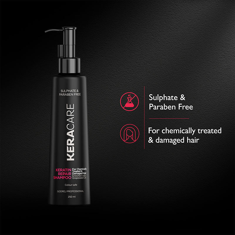 Godrej Professional Keracare Keratin Damage Repair Shampoo (250ml)
