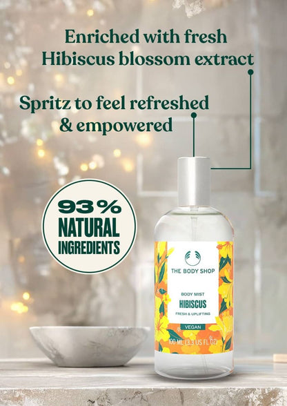The Body Shop Hibiscus Body Mist – Fresh & Uplifting Scent With 93% Natural - 100ml