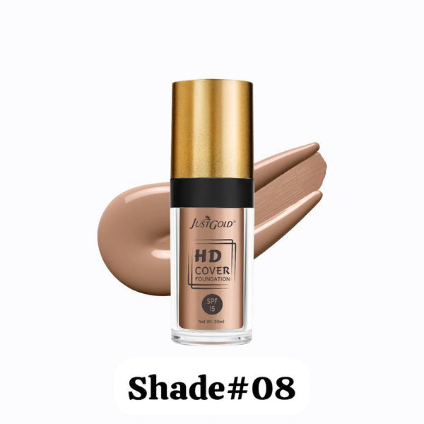 Just Gold HD Cover Foundation SPF 15 – 30ml