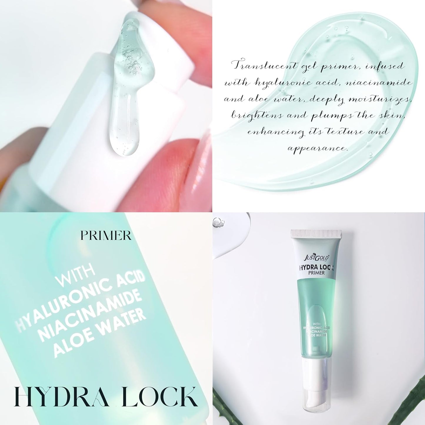 Justgold Hydra Lock Primer – 30ml | Long-Lasting Hydrating Makeup Base