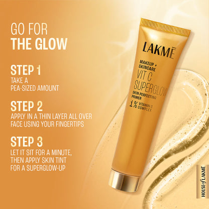Lakme Vitamin C Superglow Skin Perfecting Primer with 1 % Vit C (30ml)
