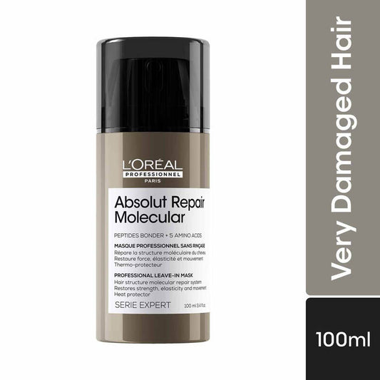 Loreal Professionnel Absolut Repair Molecular Deep Repairing Leave-In Mask Cream For Very Damaged Hair (100ml)