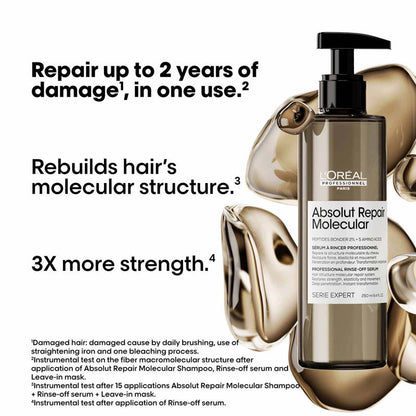 L'Oreal Professionnel Absolut Repair Molecular Deep Repair Rinse-Off Serum For Very Damaged Hair (250ml)