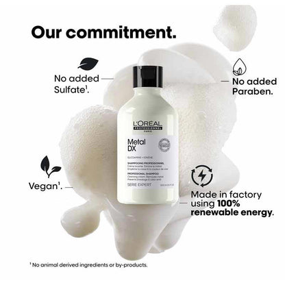 L'Oreal Professionnel Metal DX Anti-Metal Sulfate-Free, Cleansing Cream Shampoo For Hair Breakage (300ml)