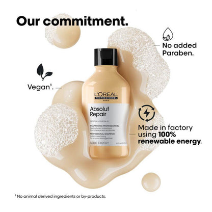 L'Oréal Professionnel Absolut Repair Shampoo For Dry and Damaged Hair With Protein & Omega-9 (300ml)