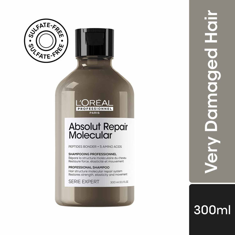 L'Oreal Professionnel Absolut Repair Molecular Sulfate-Free Deep Repair Shampoo For Very Damaged Hair (300ml)