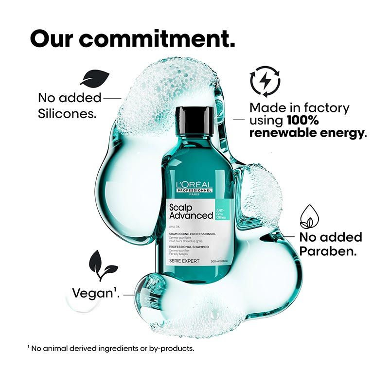 L'Oreal Professionnel Scalp Advanced Anti-Oiliness Dermo-Purifier Shampoo for Oily Scalps (300ml)