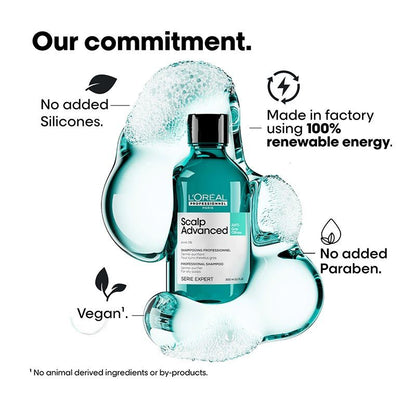 L'Oreal Professionnel Scalp Advanced Anti-Oiliness Dermo-Purifier Shampoo for Oily Scalps (300ml)