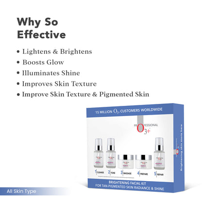 O3+ Whitening Facial Kit for Brightening & Lightening Skin (150g+100ml)