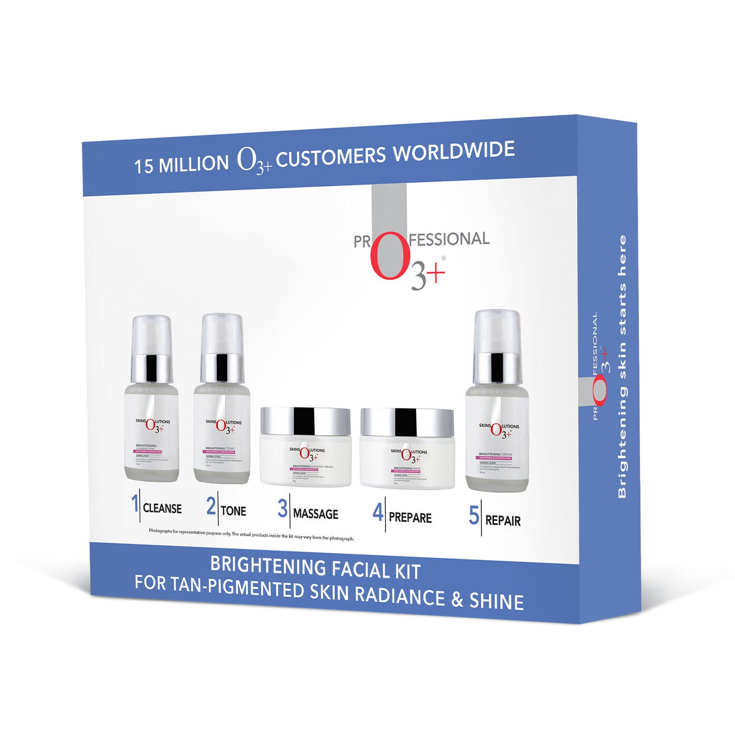 O3+ Whitening Facial Kit for Brightening & Lightening Skin (150g+100ml)