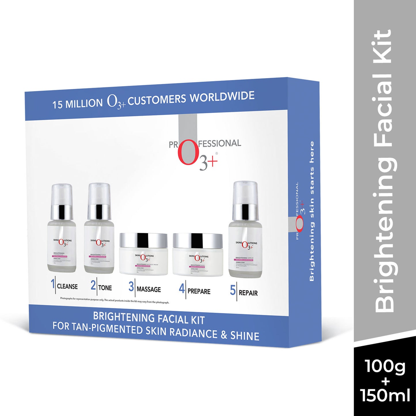 O3+ Whitening Facial Kit for Brightening & Lightening Skin (150g+100ml)