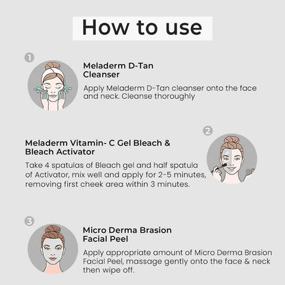 O3+ Professional Power Brightening Facial Kit for Dirt, Dust and Dead Skin (123gm)