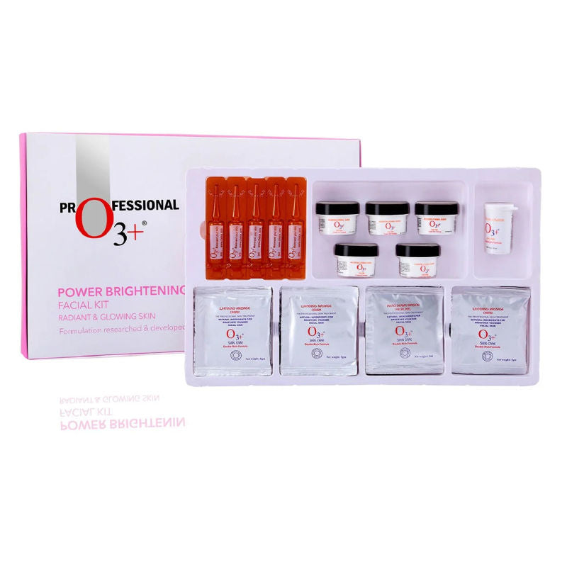 O3+ Professional Power Brightening Facial Kit for Dirt, Dust and Dead Skin (123gm)