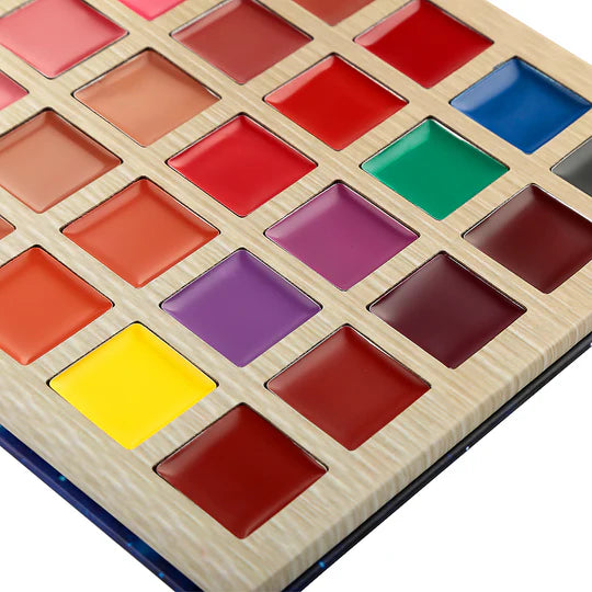 DE’LANCI 25‑Color Matte Multishade Lip Palette