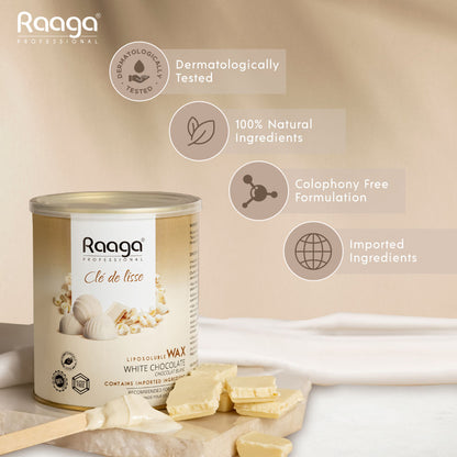 Raaga Professional Liposoluble Wax White Chocolate (800ml)