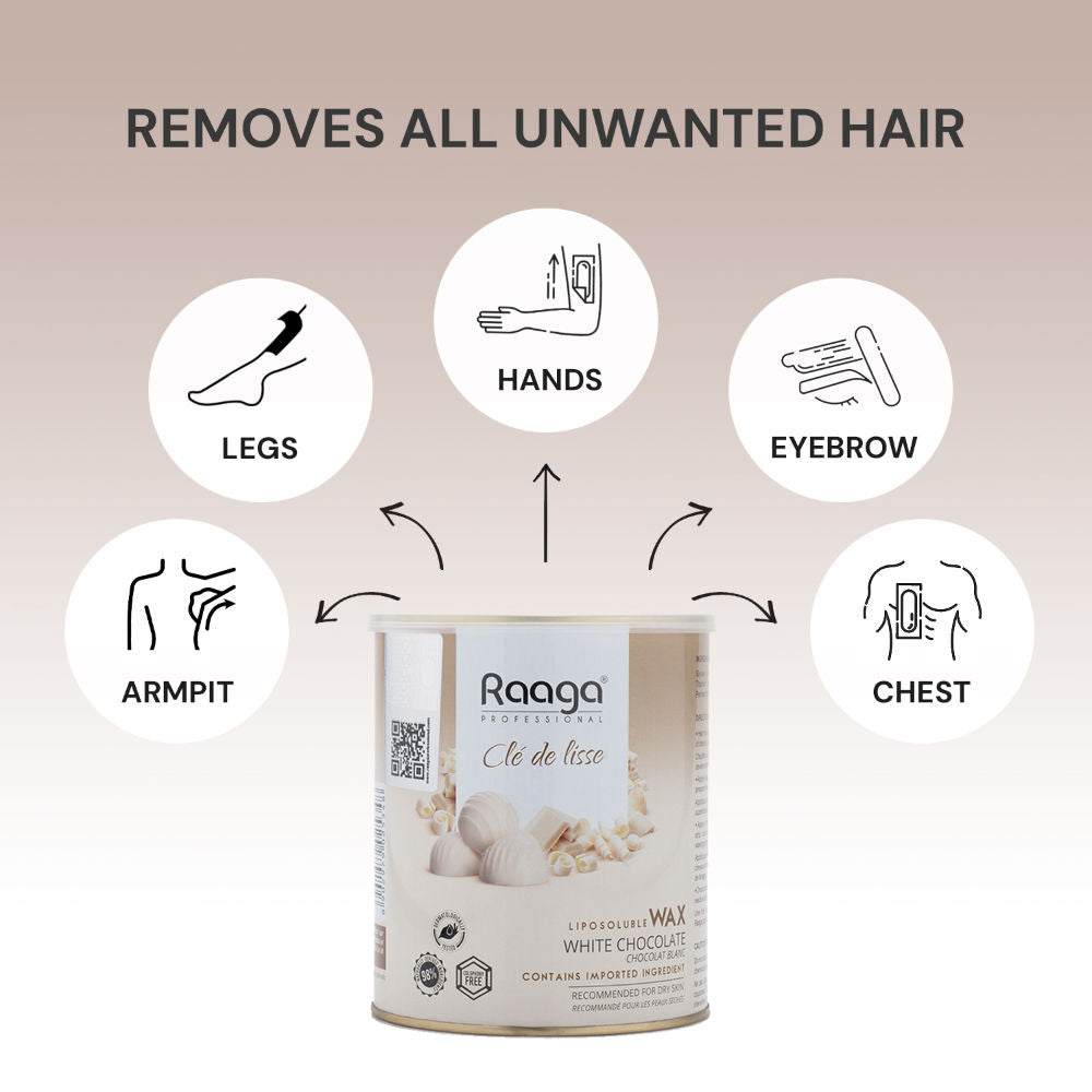 Raaga Professional Liposoluble Wax White Chocolate (800ml)