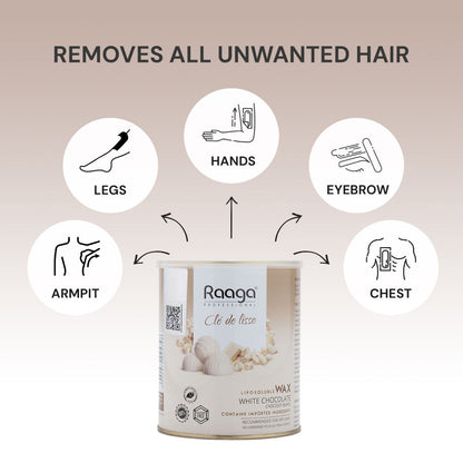 Raaga Professional Liposoluble Wax White Chocolate (800ml)